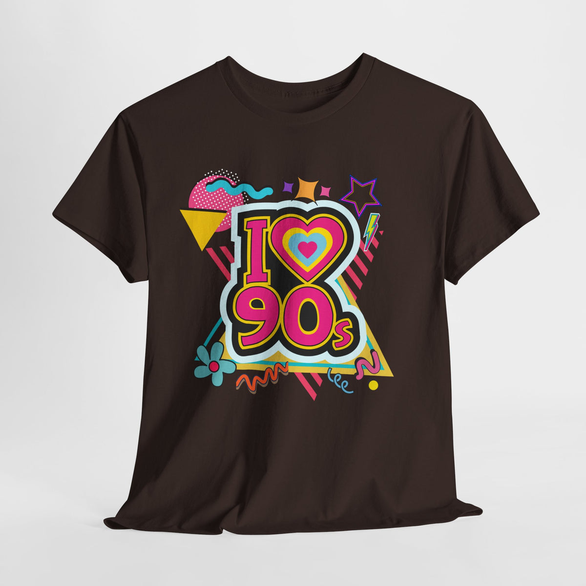 I Love 90s Retro Graphic Tee — Colorful 90s Nostalgia Shirt