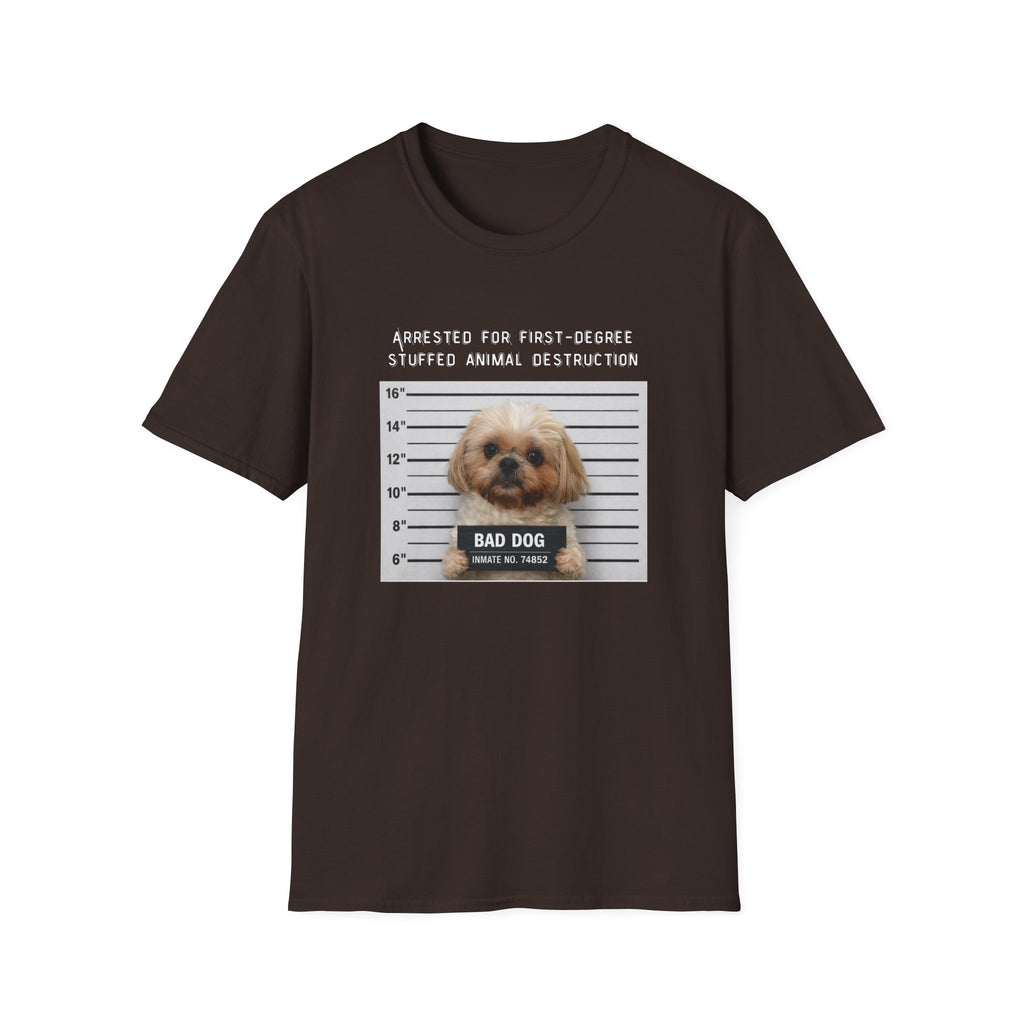 Shih Tzu Tee – “Arrested for First Degree Stuffed Animal Destruction”