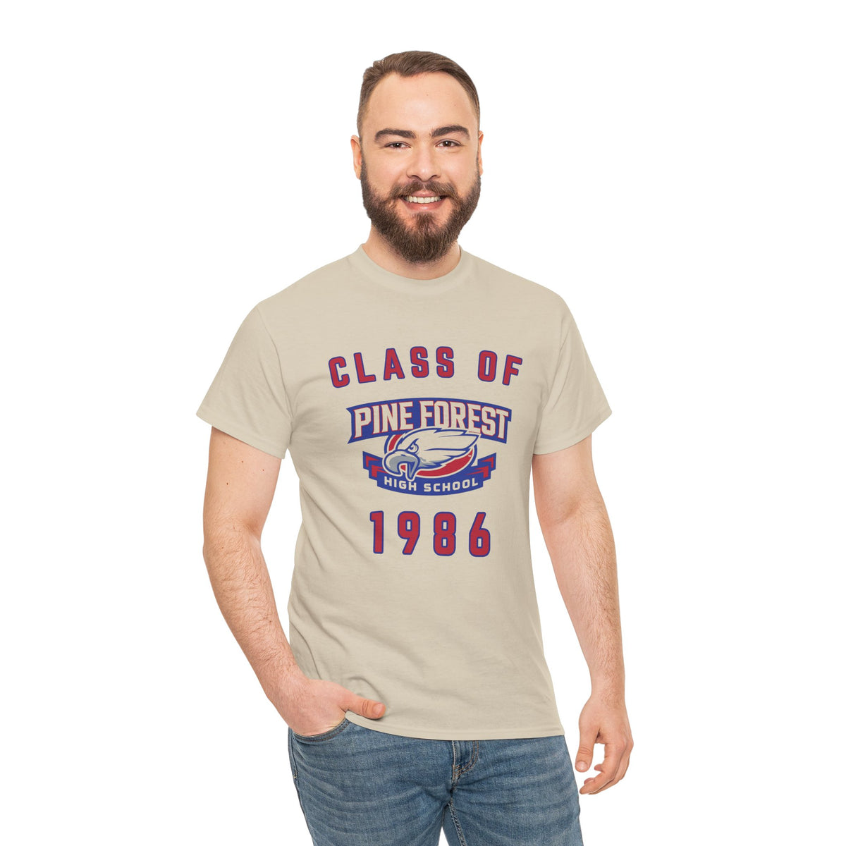 Class of 1986 Pine Forest High School Reunion T-Shirt — 40 Years Alumni Tee