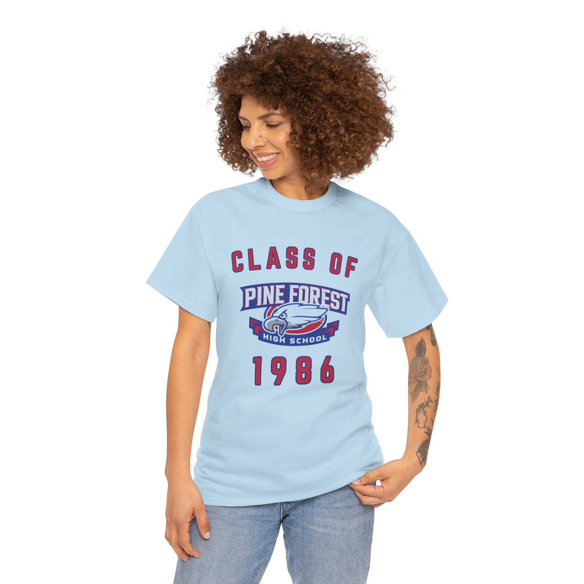Class of 1986 Pine Forest High School Reunion T-Shirt — 40 Years Alumni Tee