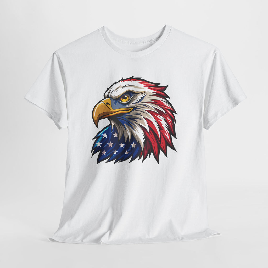 Eagle Head American Flag T-Shirt — Patriotic Bald Eagle Tee for 4th of July