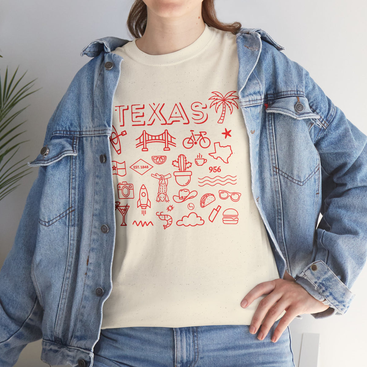 Texas Vintage Graphic T-Shirt – Retro Lone Star State Icons, Summer Travel & Adventure Tee