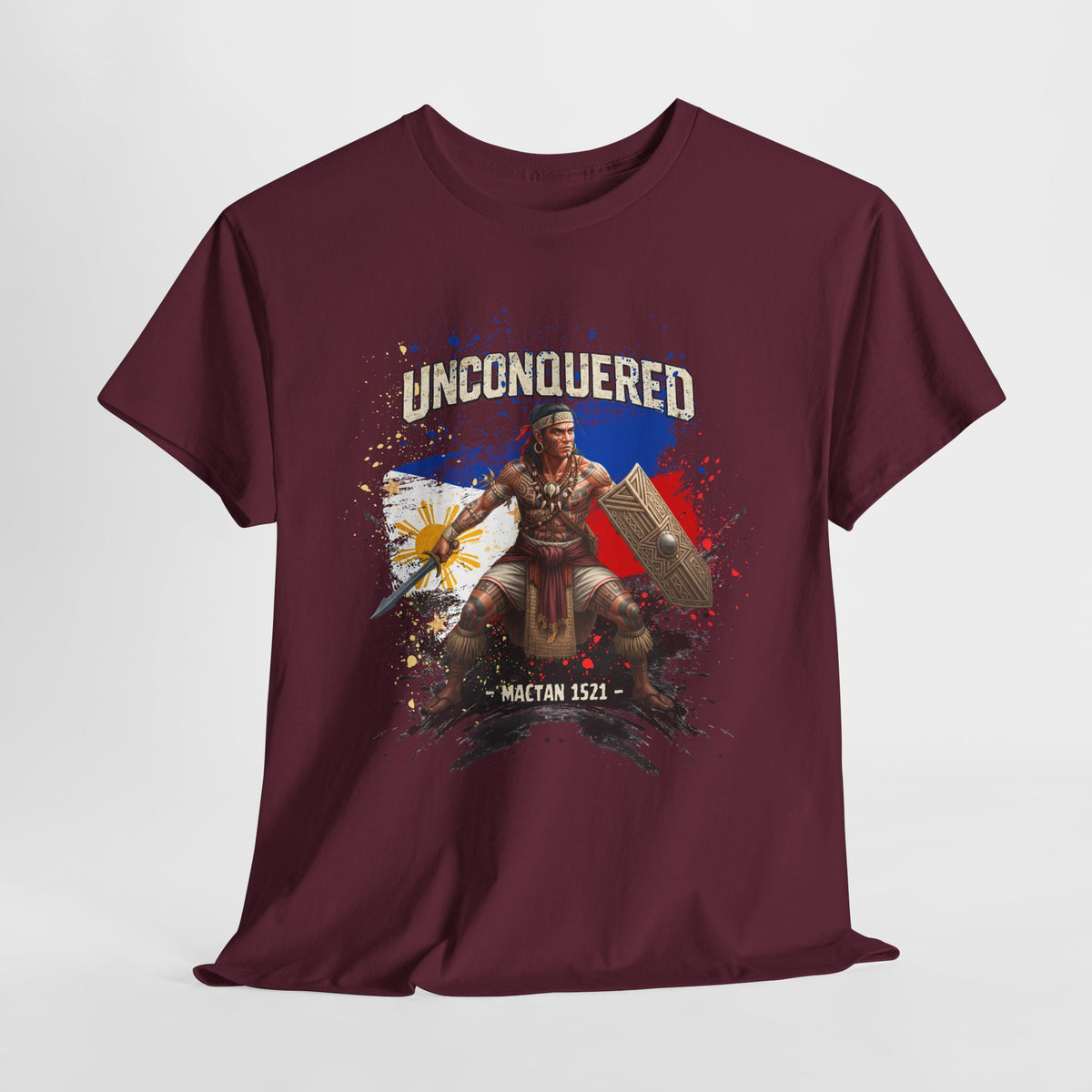 'Unconquered' Lapu-Lapu Filipino Warrior White Tee