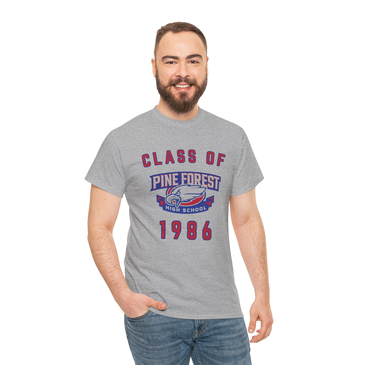 Class of 1986 Pine Forest High School Reunion T-Shirt — 40 Years Alumni Tee