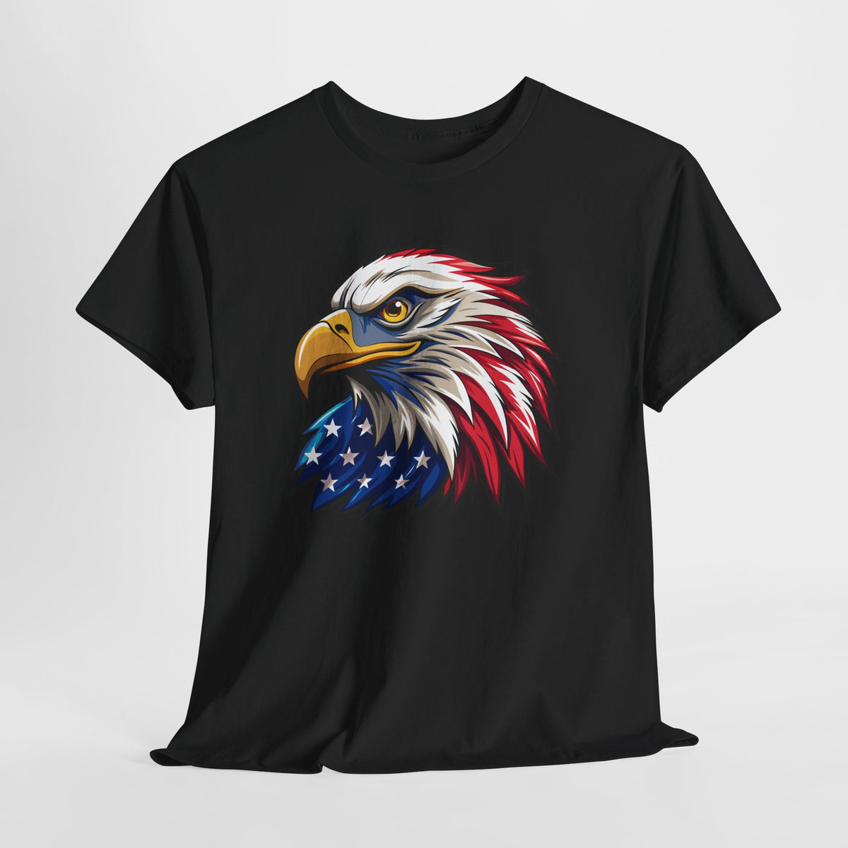 Eagle Head American Flag T-Shirt — Patriotic Bald Eagle Tee for 4th of July