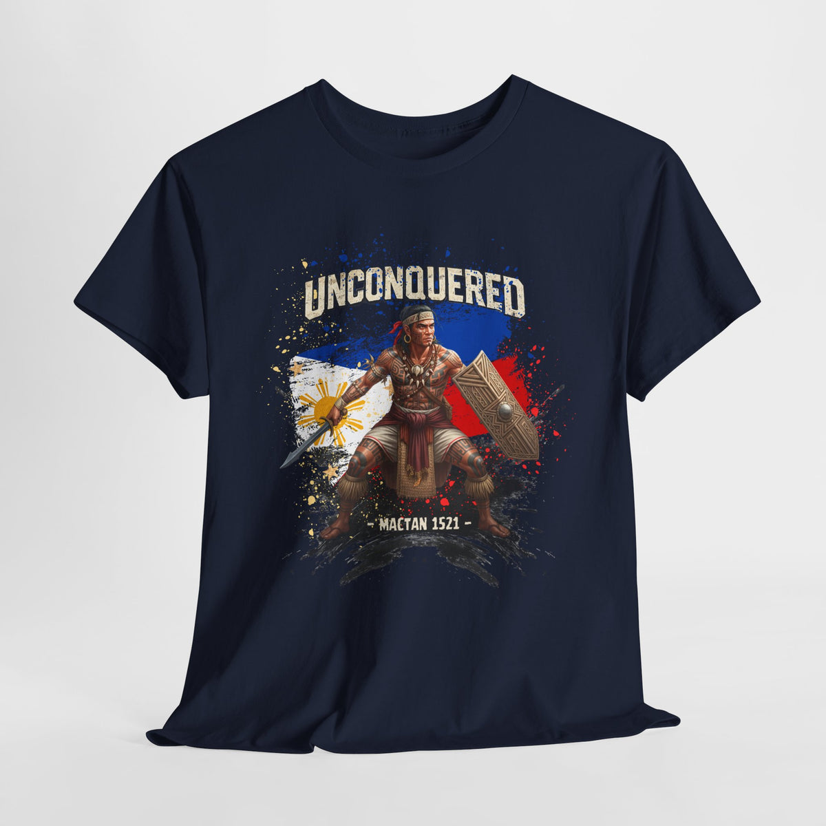 'Unconquered' Lapu-Lapu Filipino Warrior White Tee