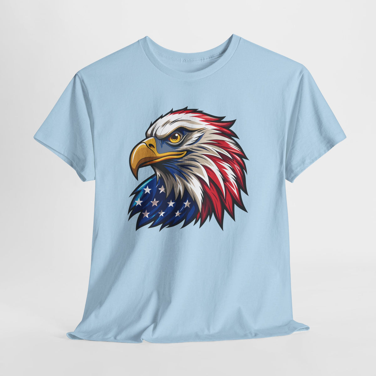 Eagle Head American Flag T-Shirt — Patriotic Bald Eagle Tee for 4th of July