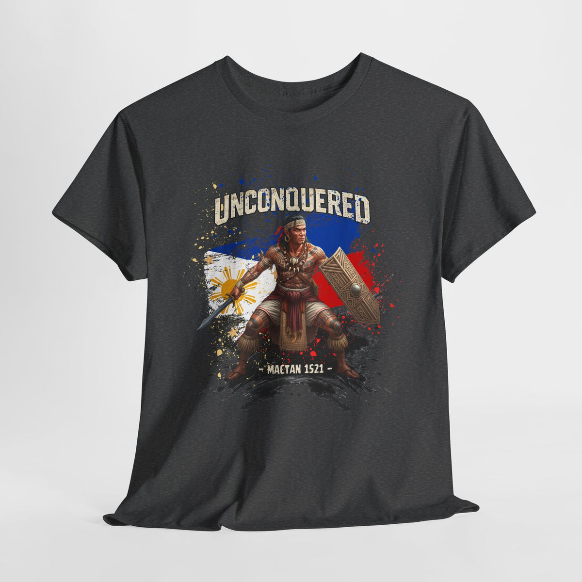 'Unconquered' Lapu-Lapu Filipino Warrior White Tee