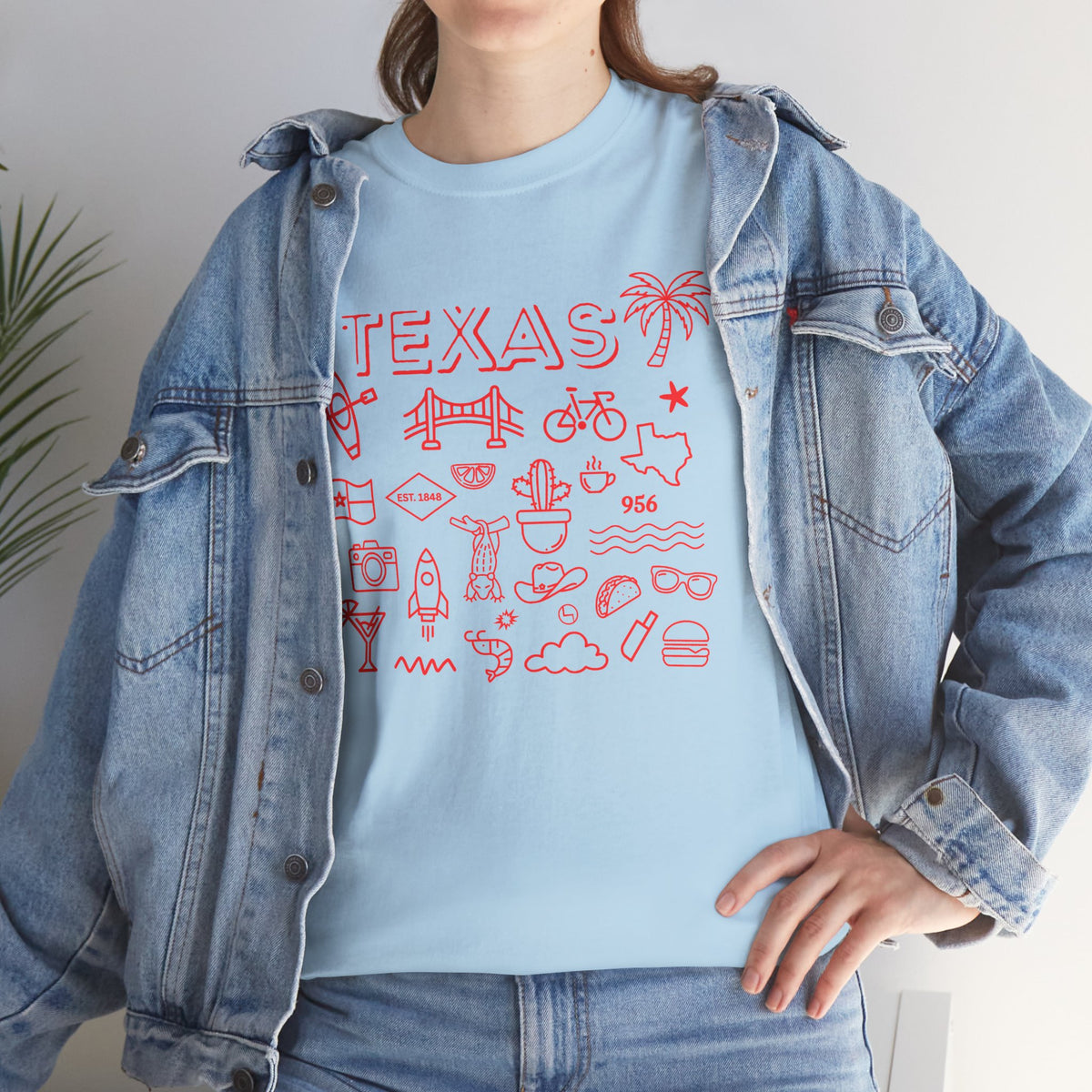Texas Vintage Graphic T-Shirt – Retro Lone Star State Icons, Summer Travel & Adventure Tee