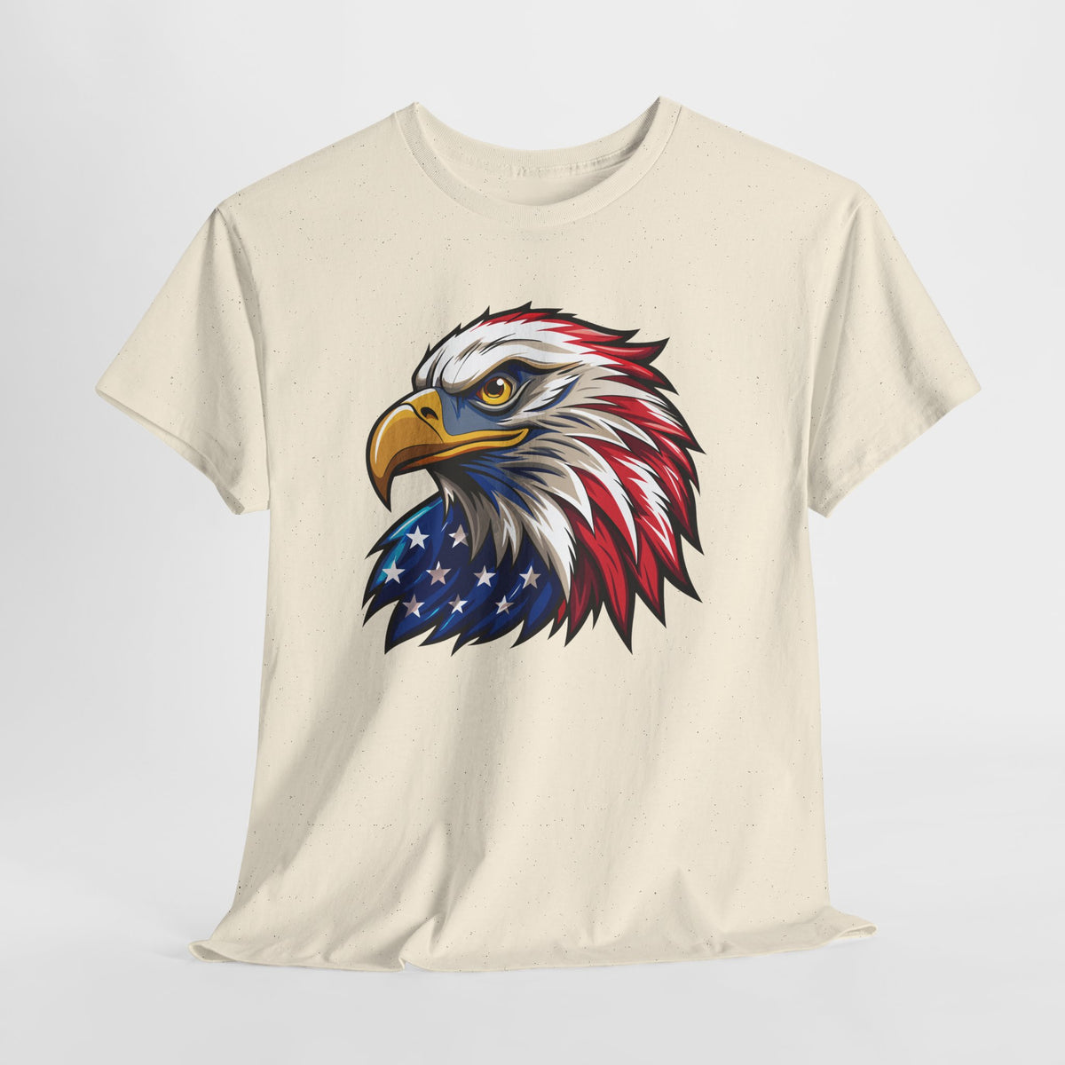 Eagle Head American Flag T-Shirt — Patriotic Bald Eagle Tee for 4th of July