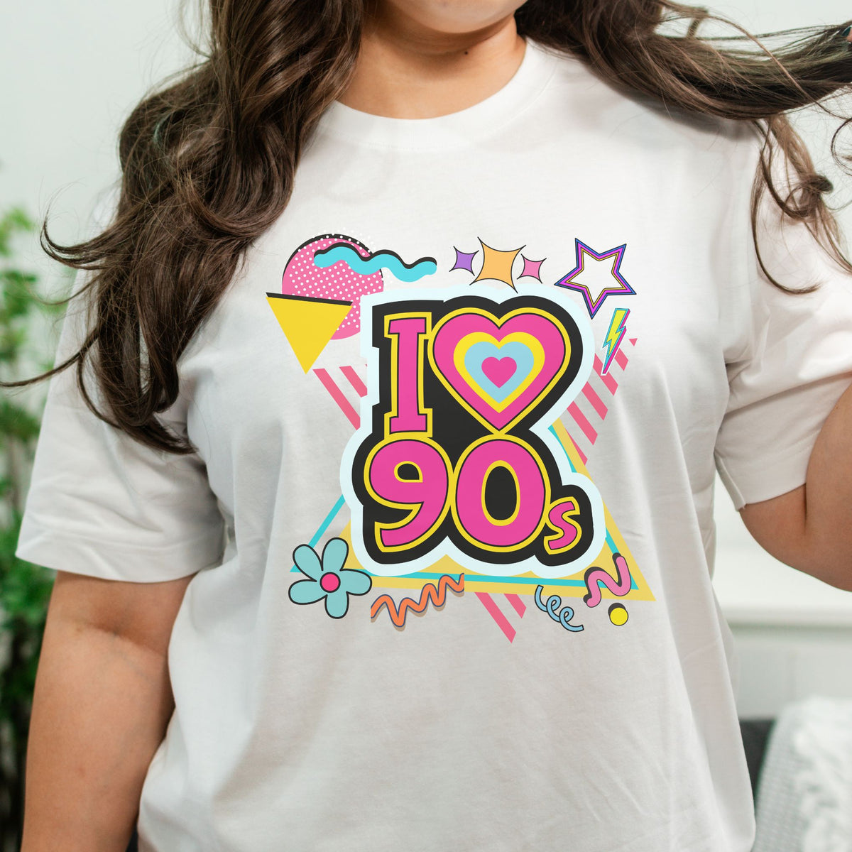 I Love 90s Retro Graphic Tee — Colorful 90s Nostalgia Shirt
