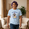 All American Pug T-Shirt — "All American Good Boy" Patriotic Dog Tee