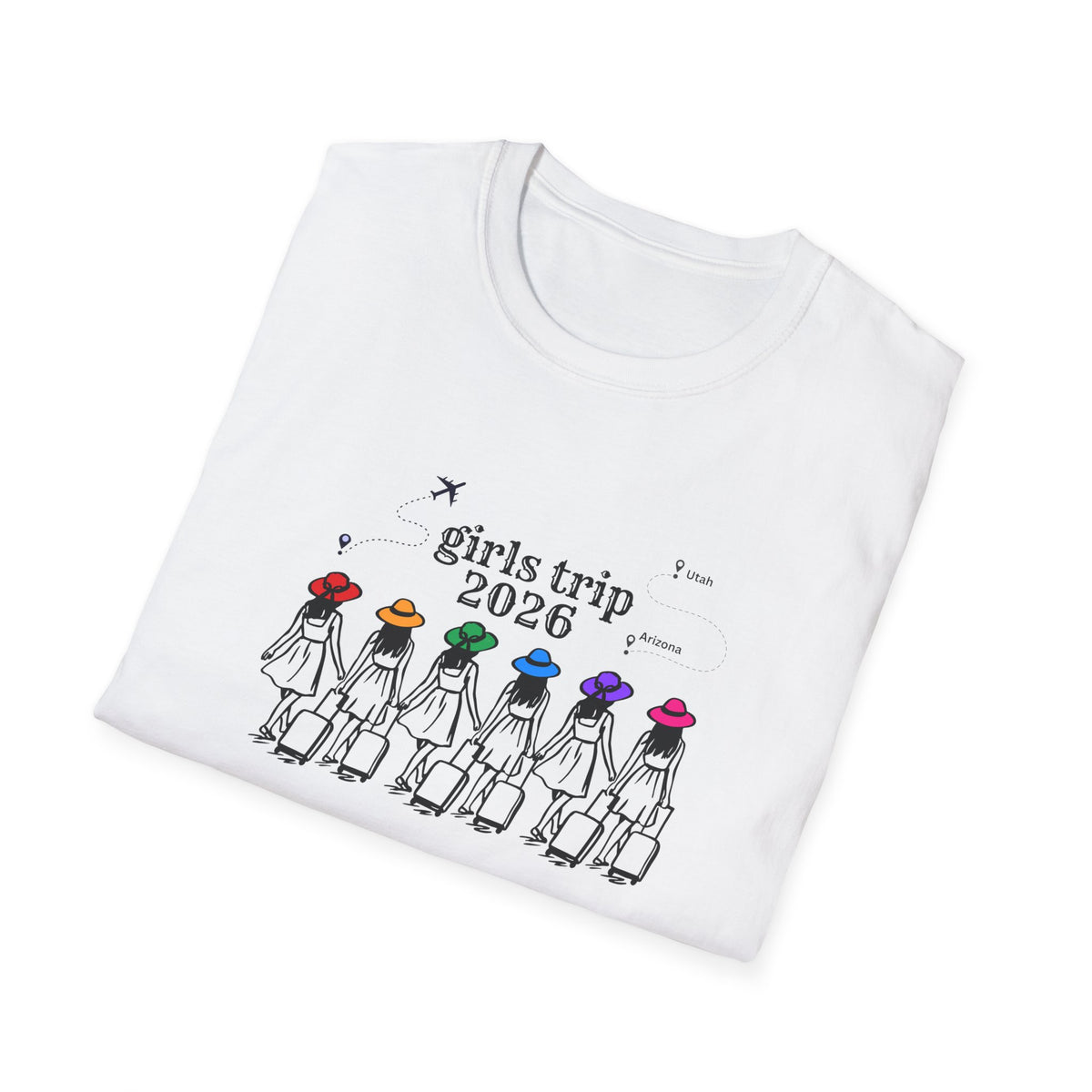 Girls Trip 2026 T-Shirt — Colorful Hats / Vacation Tee