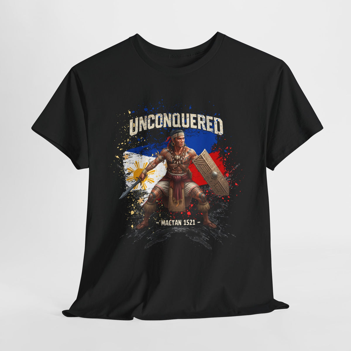 'Unconquered' Lapu-Lapu Filipino Warrior White Tee