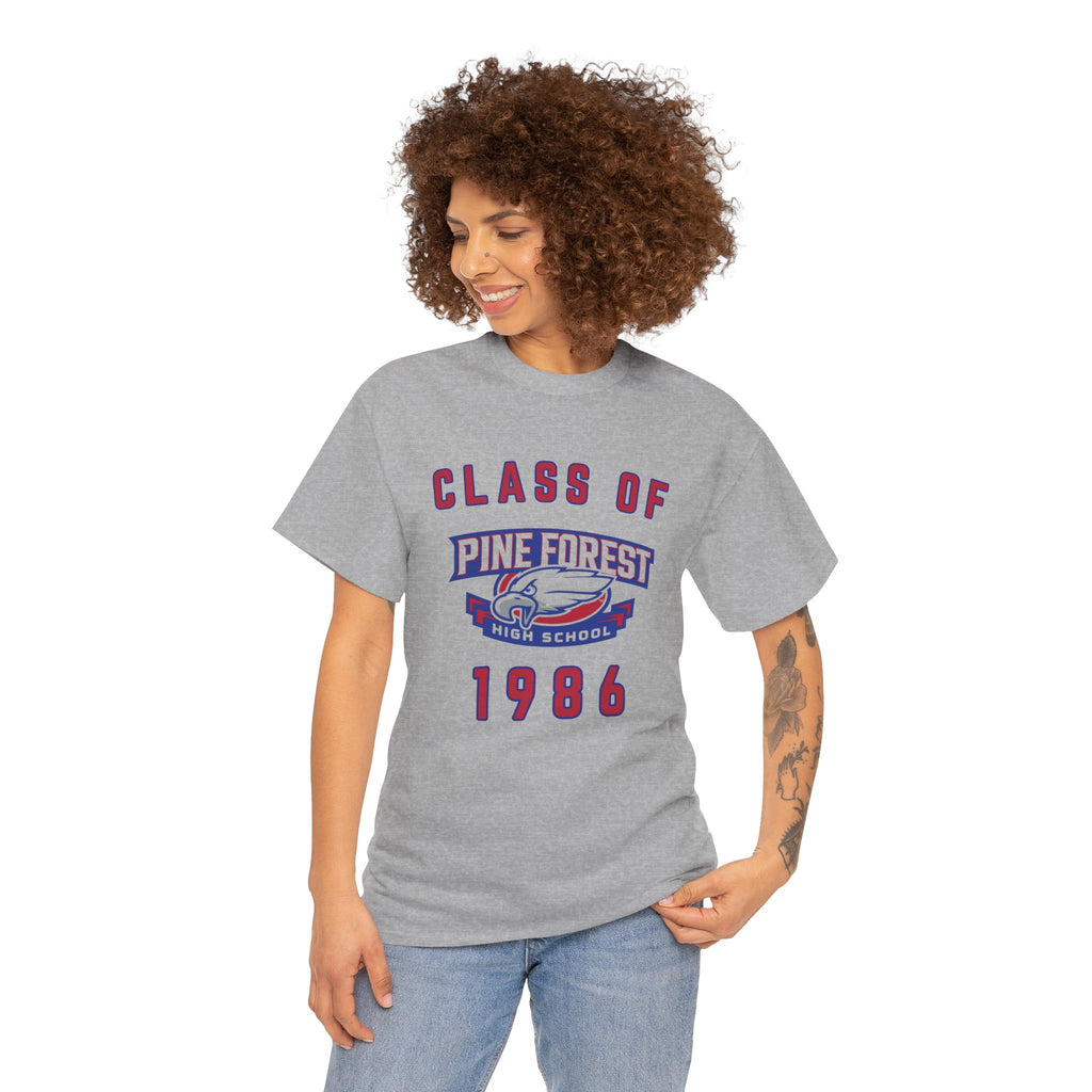 Class of 1986 Pine Forest High School Reunion T-Shirt — 40 Years Alumni Tee