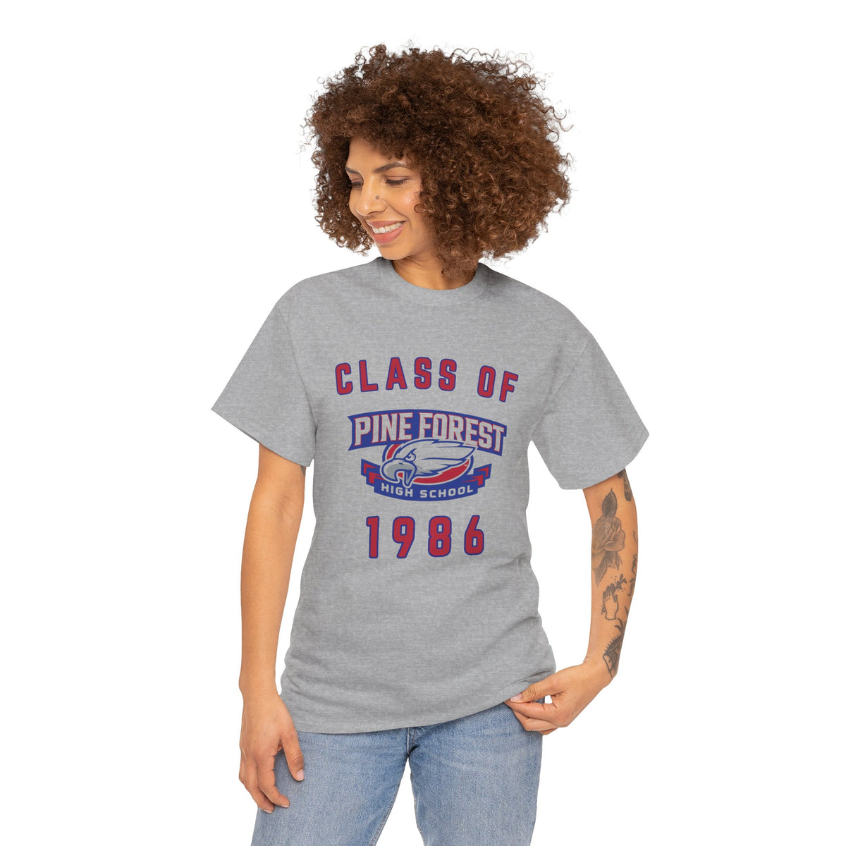Class of 1986 Pine Forest High School Reunion T-Shirt — 40 Years Alumni Tee