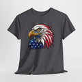 Eagle Head American Flag T-Shirt — Patriotic Bald Eagle Tee for 4th of July