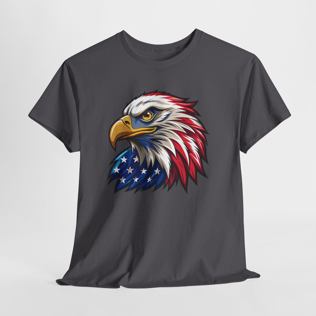 Eagle Head American Flag T-Shirt — Patriotic Bald Eagle Tee for 4th of July