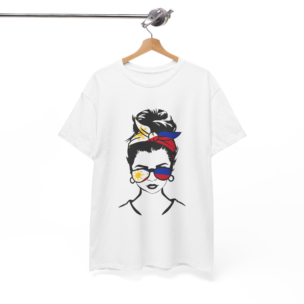 Filipina Pride Tee — Filipino Flag Bandana & Sunglasses Graphic Tee