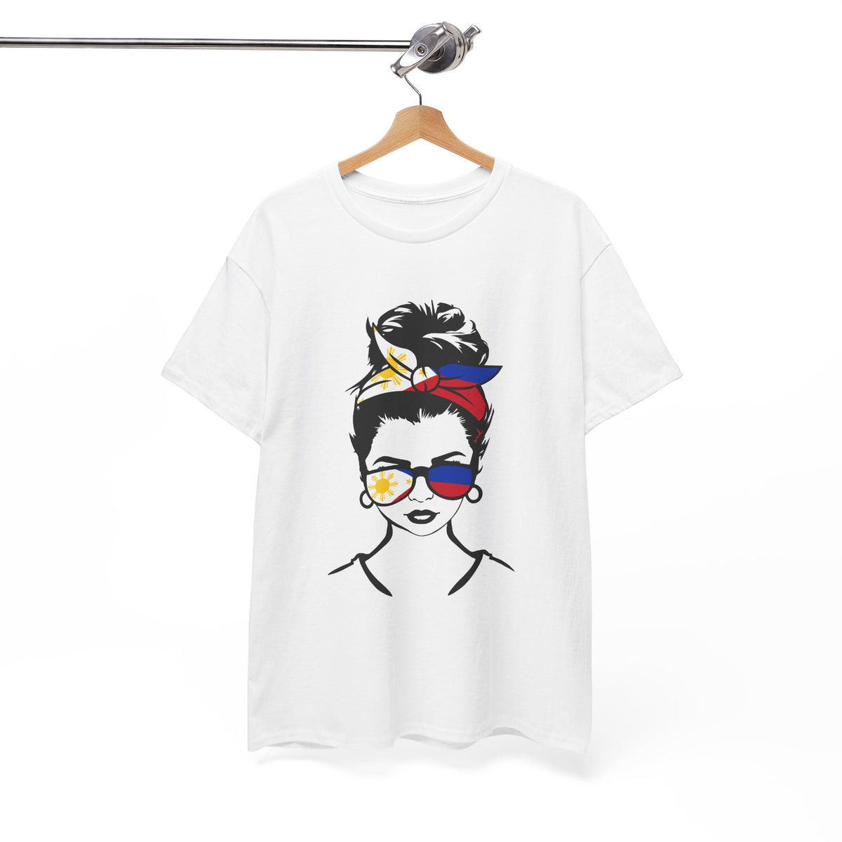 Filipina Pride Tee — Filipino Flag Bandana & Sunglasses Graphic Tee