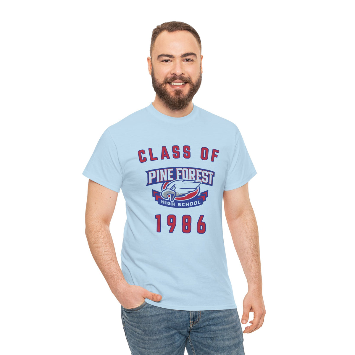 Class of 1986 Pine Forest High School Reunion T-Shirt — 40 Years Alumni Tee