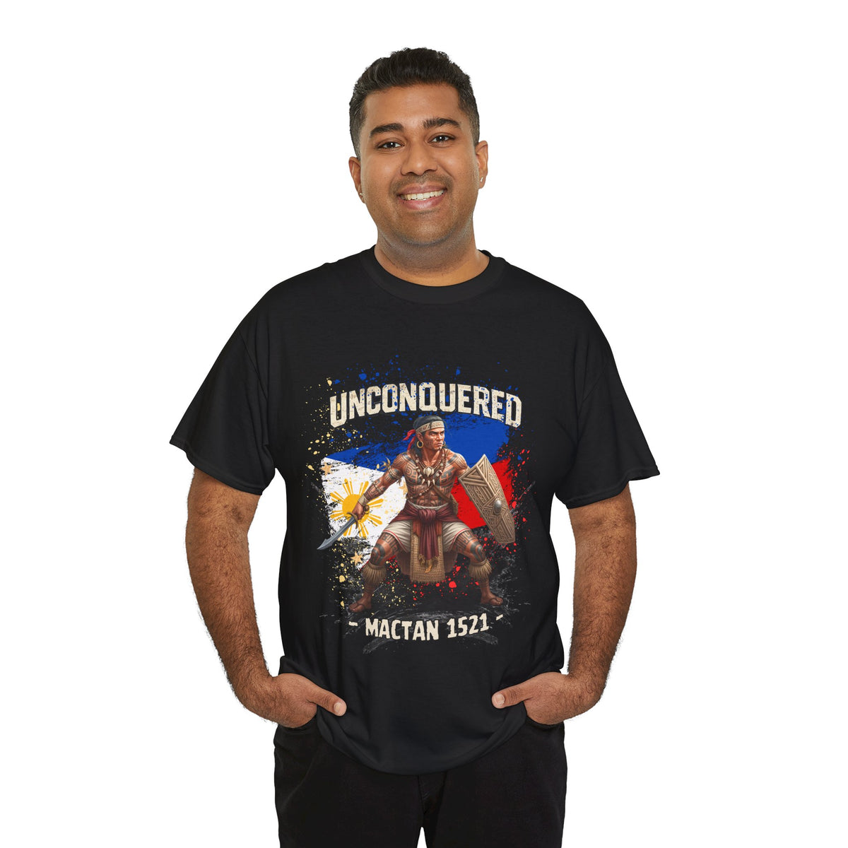 Unconquered Lapu Lapu Warrior T‑Shirt — Historical Filipino Warrior Graphic Tee