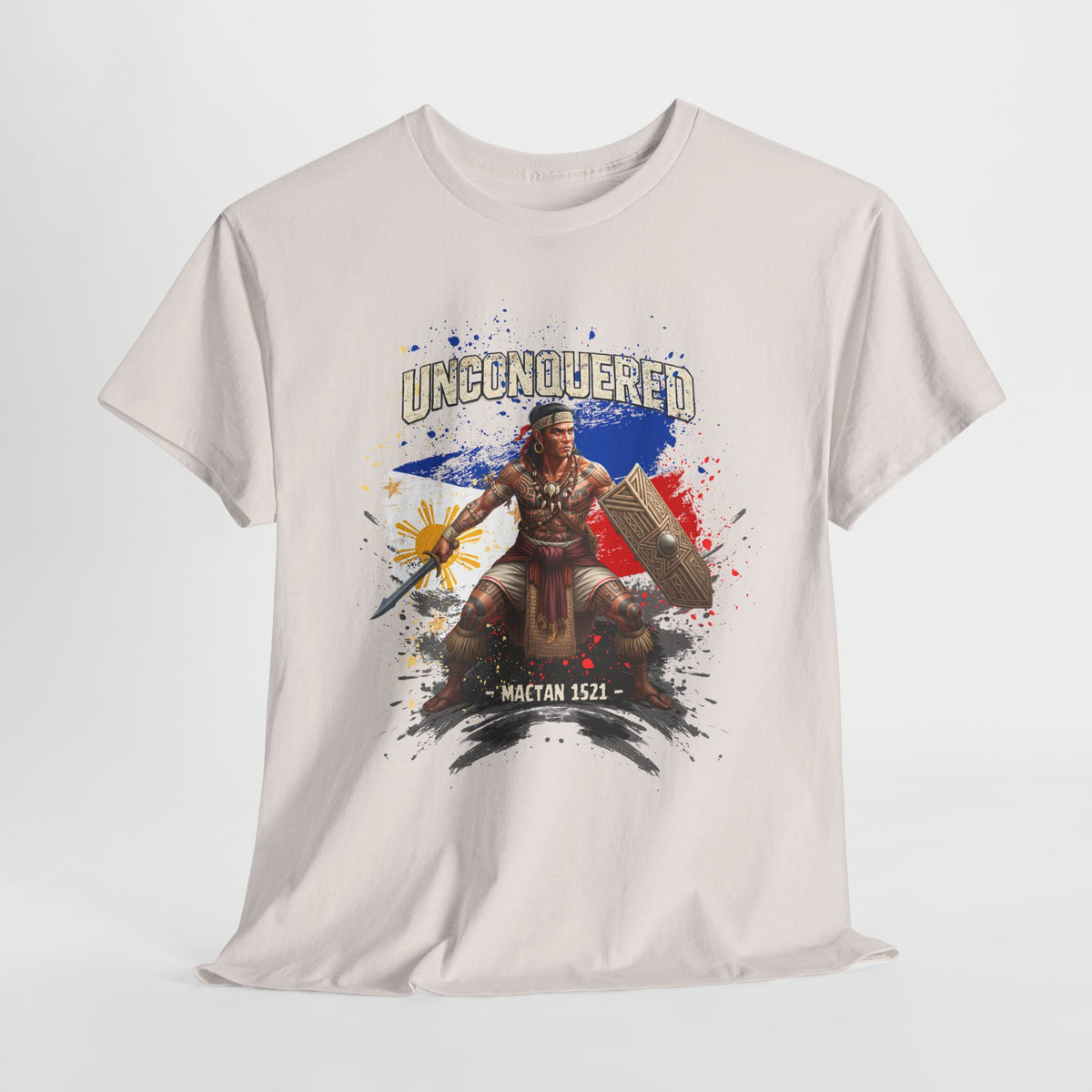 'Unconquered' Lapu-Lapu Filipino Warrior White Tee