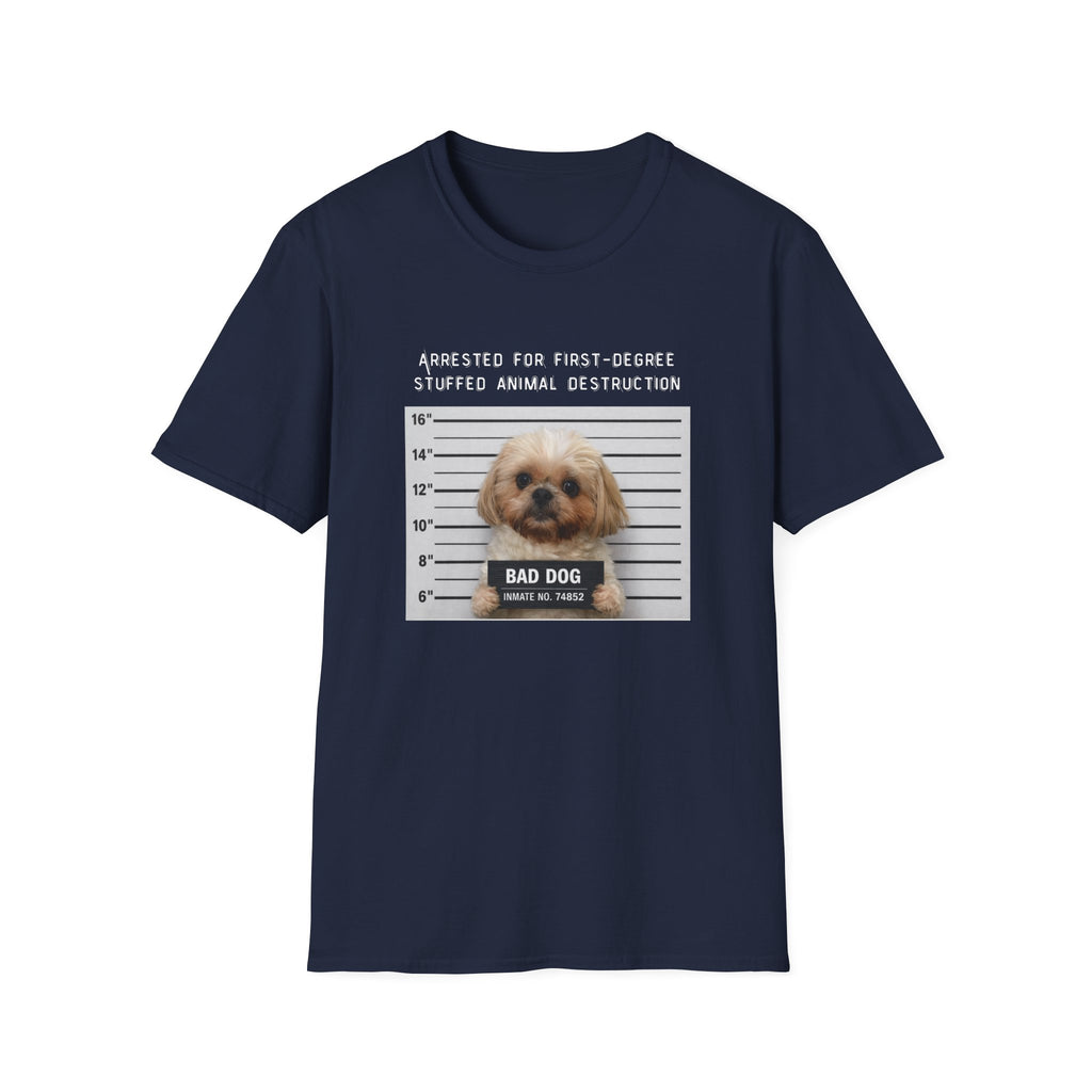 Shih Tzu Tee – “Arrested for First Degree Stuffed Animal Destruction”