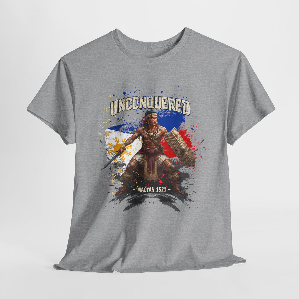 'Unconquered' Lapu-Lapu Filipino Warrior White Tee