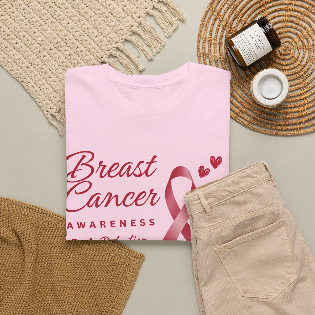 Breast Cancer Awareness Pink Ribbon Tee — "Early Detection Saves Lives"