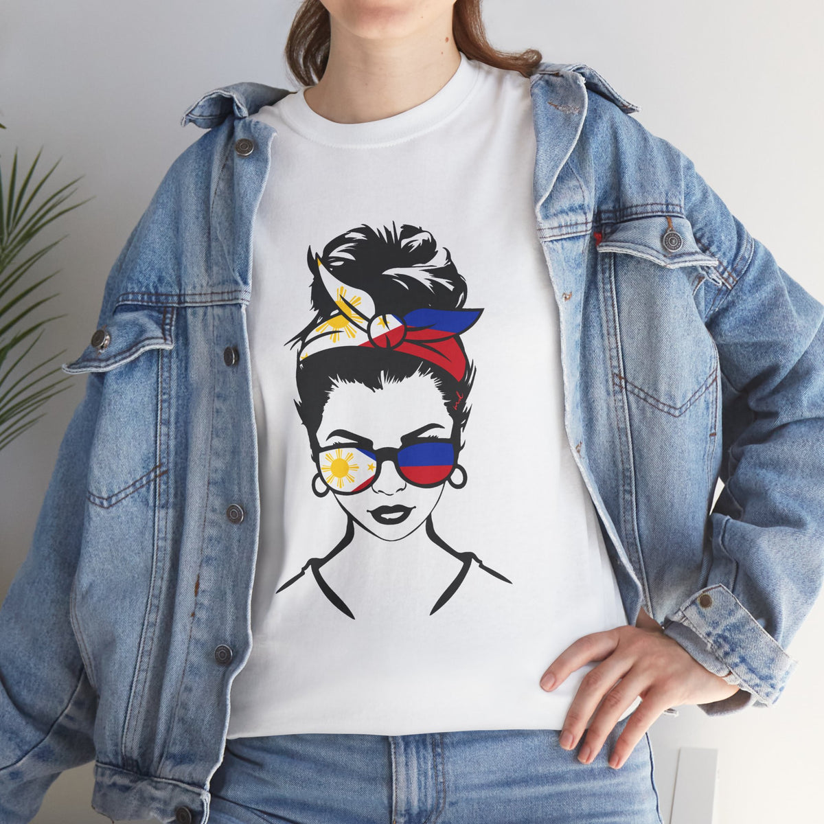 Filipina Pride Tee — Filipino Flag Bandana & Sunglasses Graphic Tee