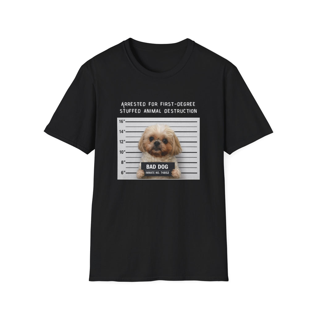 Shih Tzu Tee – “Arrested for First Degree Stuffed Animal Destruction”