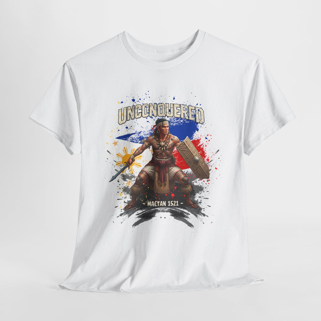 'Unconquered' Lapu-Lapu Filipino Warrior White Tee