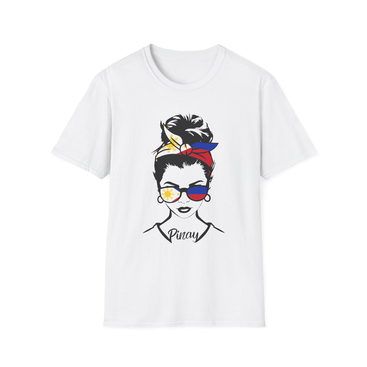 Pinay Pride T-Shirt – Filipino Flag Bandana & Sunglasses Graphic Tee