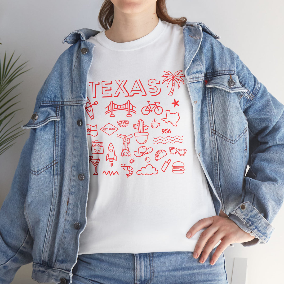 Texas Vintage Graphic T-Shirt – Retro Lone Star State Icons, Summer Travel & Adventure Tee