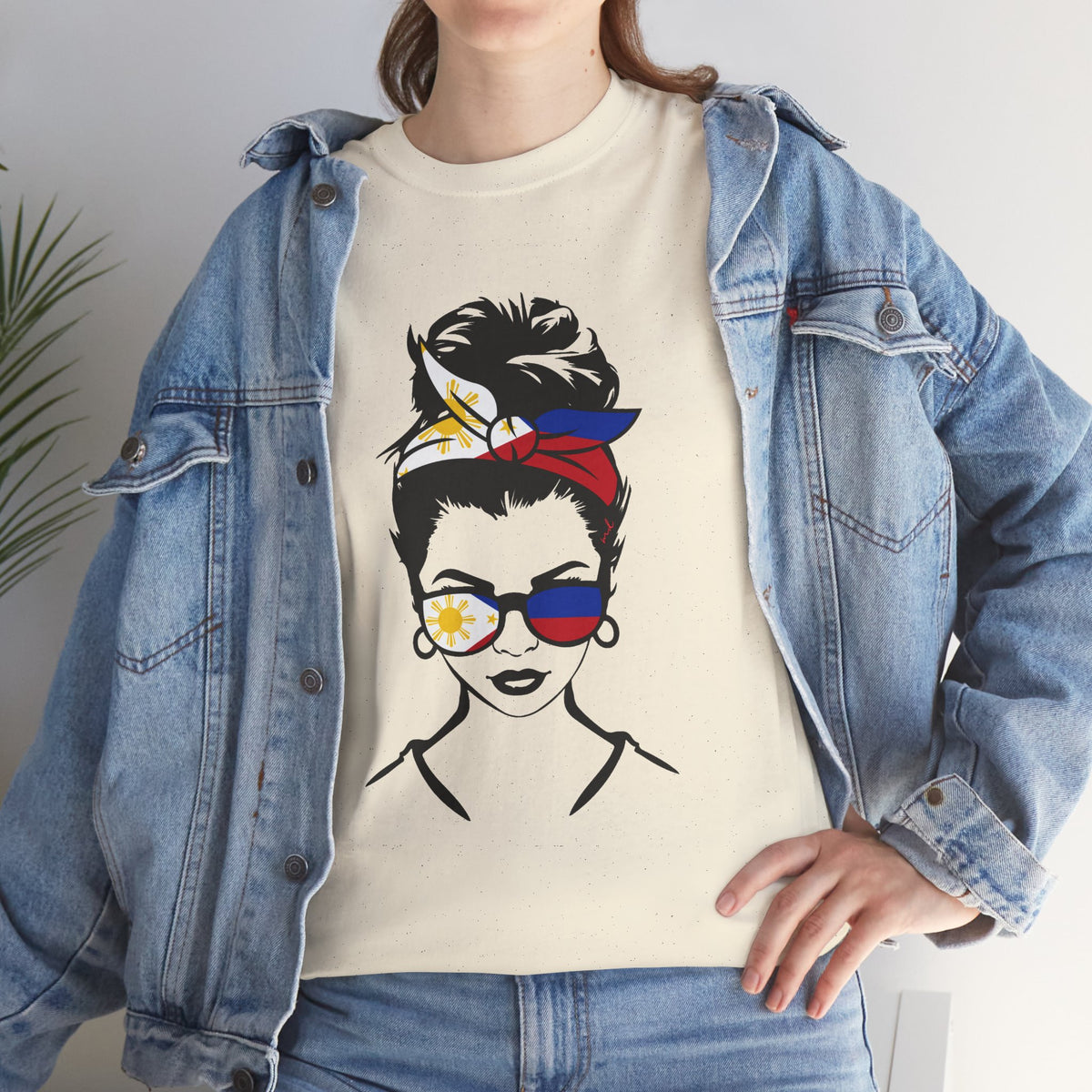 Filipina Pride Tee — Filipino Flag Bandana & Sunglasses Graphic Tee